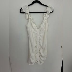 White ruffle dress